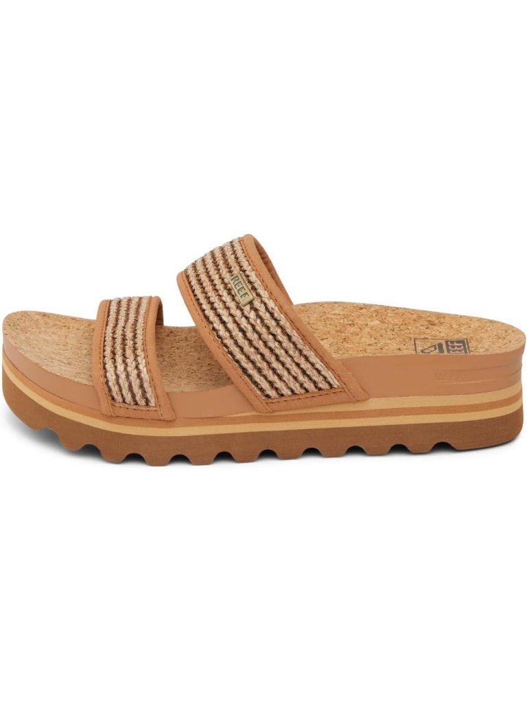 Women's Chocolate Raffia Arch Support Ultra Soft Footbed Platform Sandal Shoes